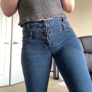 High Waisted Button Up Jeans